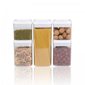 High Quality Plastic Jar High Quality 1500ml food canister Jar With Lid & airtight food storage container set