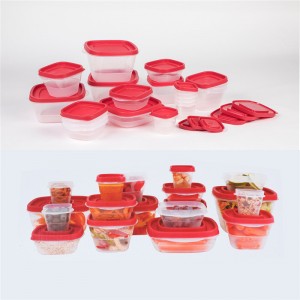 42 Piece Red Easy Find Lids Food Storage Containers Set
