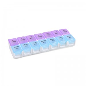 Detachable plastic 14 cases pills organizer pill box for weekly