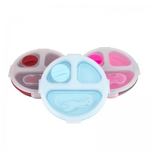 Expandable & Collapsible Bento Box Silicone Container lunchbox kids, plastic containers for food