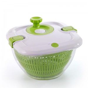 Green And White Plastic Large Salad Spinner
