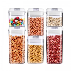 6 Piece BPA Free Plastic Airtight Food Cereal Storage Container Set